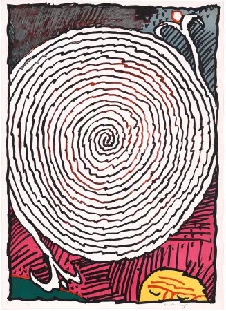 Lithograph Alechinsky - Labyrinthe d’apparat VII