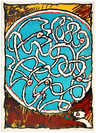 Lithograph Alechinsky - Labyrinthes d’Apparat II