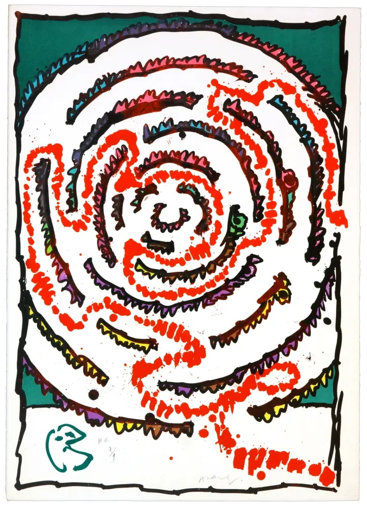 Lithograph Alechinsky - Labyrinthes d’Apparat IV