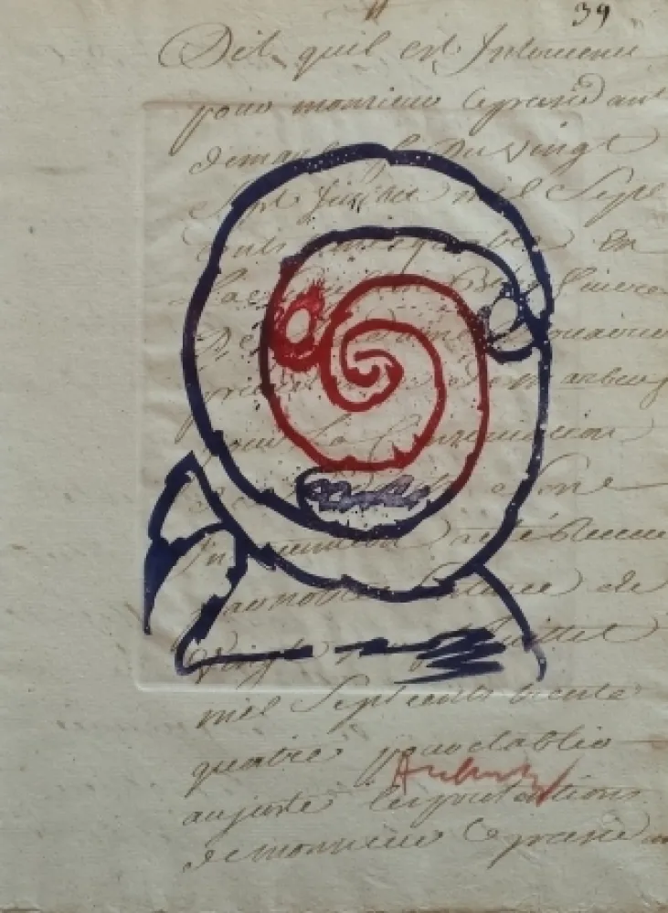 Engraving Alechinsky - L'avenir de la propriété