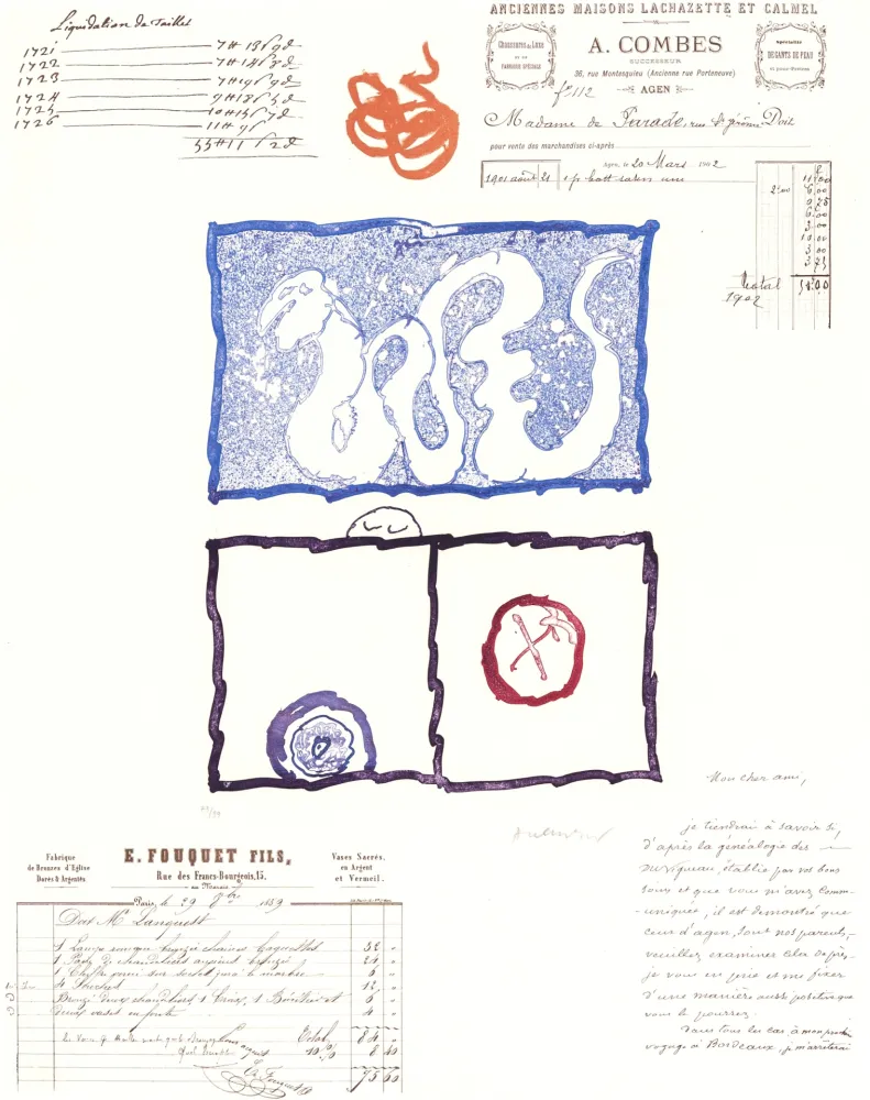 Aquatint Alechinsky - L’Avenir de la Propriété V