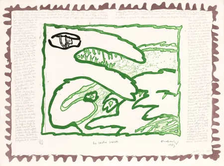 Engraving Alechinsky - Le chien roi – De toutes parts