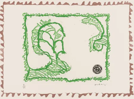 Engraving Alechinsky - Le chien roi - Gueule de Proue