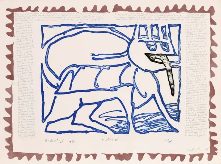 Engraving Alechinsky - Le chien roi – Le chien roi
