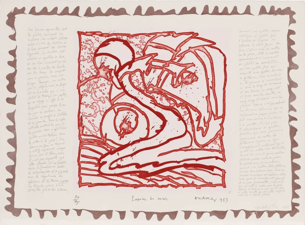 Engraving Alechinsky - Le chien roi – Papier de mur