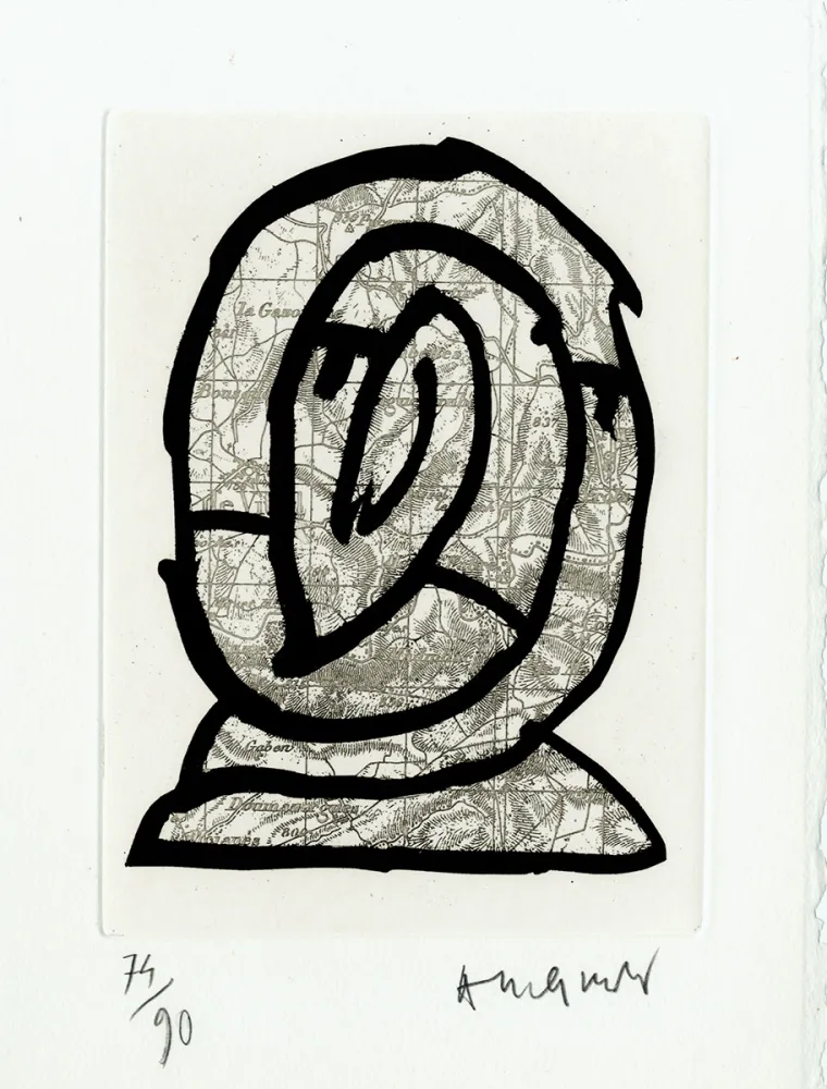 Engraving Alechinsky - Le Cours des choses