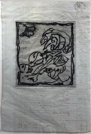 Engraving Alechinsky - Le dimanche du comptable