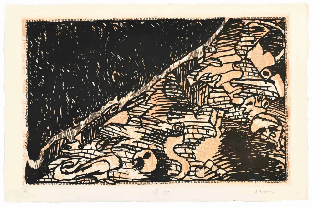 Engraving Alechinsky - Le Flanc Nord