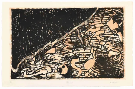 Engraving Alechinsky - Le Flanc Nord