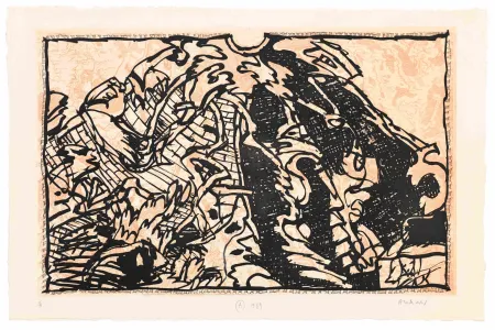 Engraving Alechinsky - Le Fort de Touillon