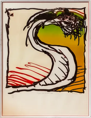 Lithograph Alechinsky - Le genou dans la grande robe