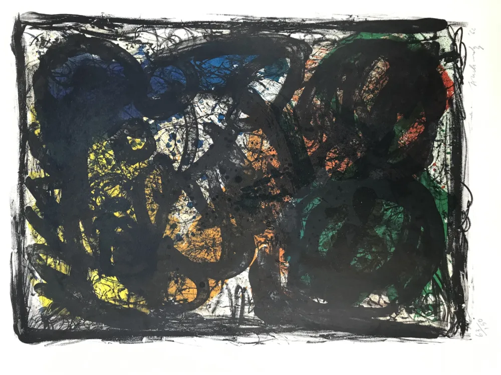 Lithograph Alechinsky - Le pays noir