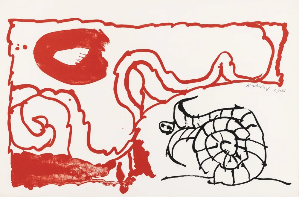 Lithograph Alechinsky - Le rêve de l'ammonite 01