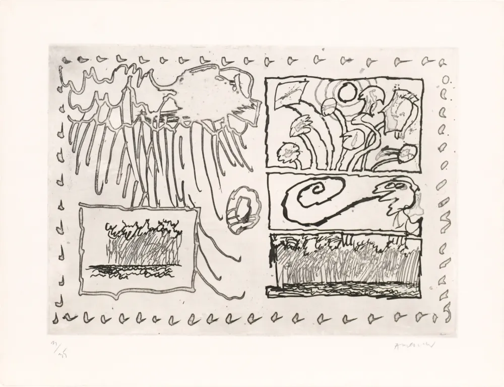 Engraving Alechinsky - Le rêve de l’ammonite