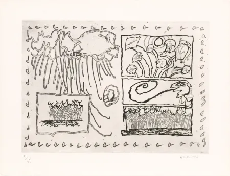 Engraving Alechinsky - Le rêve de l’ammonite