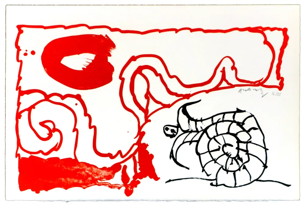 Lithograph Alechinsky - Le rêve de l'ammonite 5