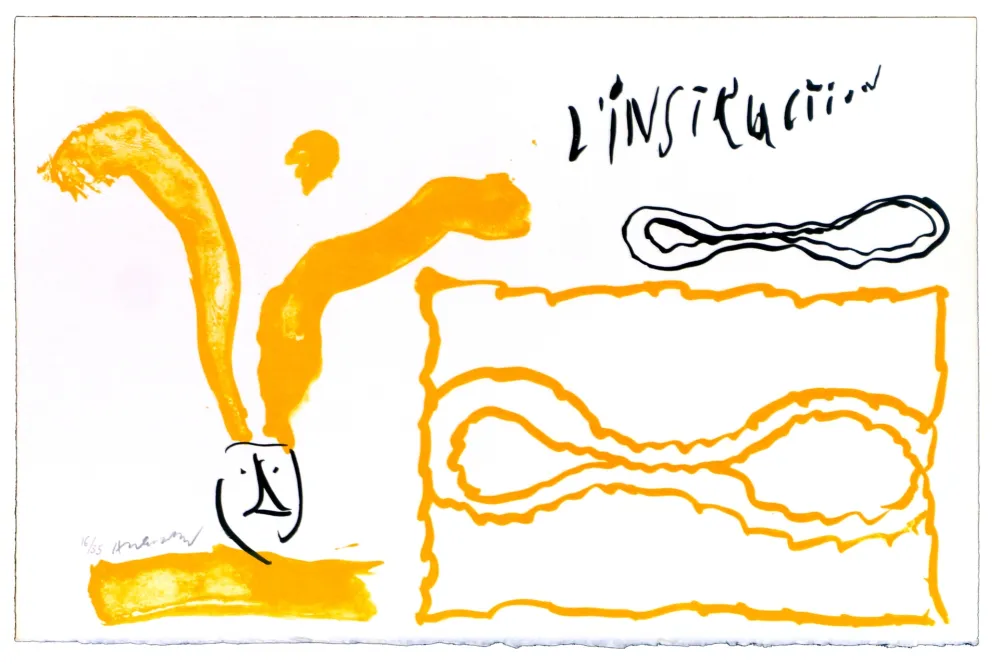 Lithograph Alechinsky - Le rêve de l'ammonite 7