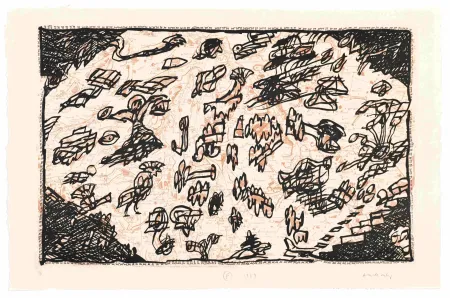 Engraving Alechinsky - Le Sauve qui peut de Rocquencourt