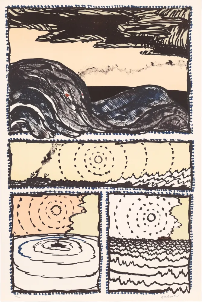 Lithograph Alechinsky - Le Volturno 02