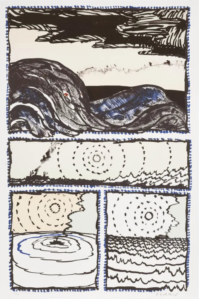 Lithograph Alechinsky - Le Volturno 03