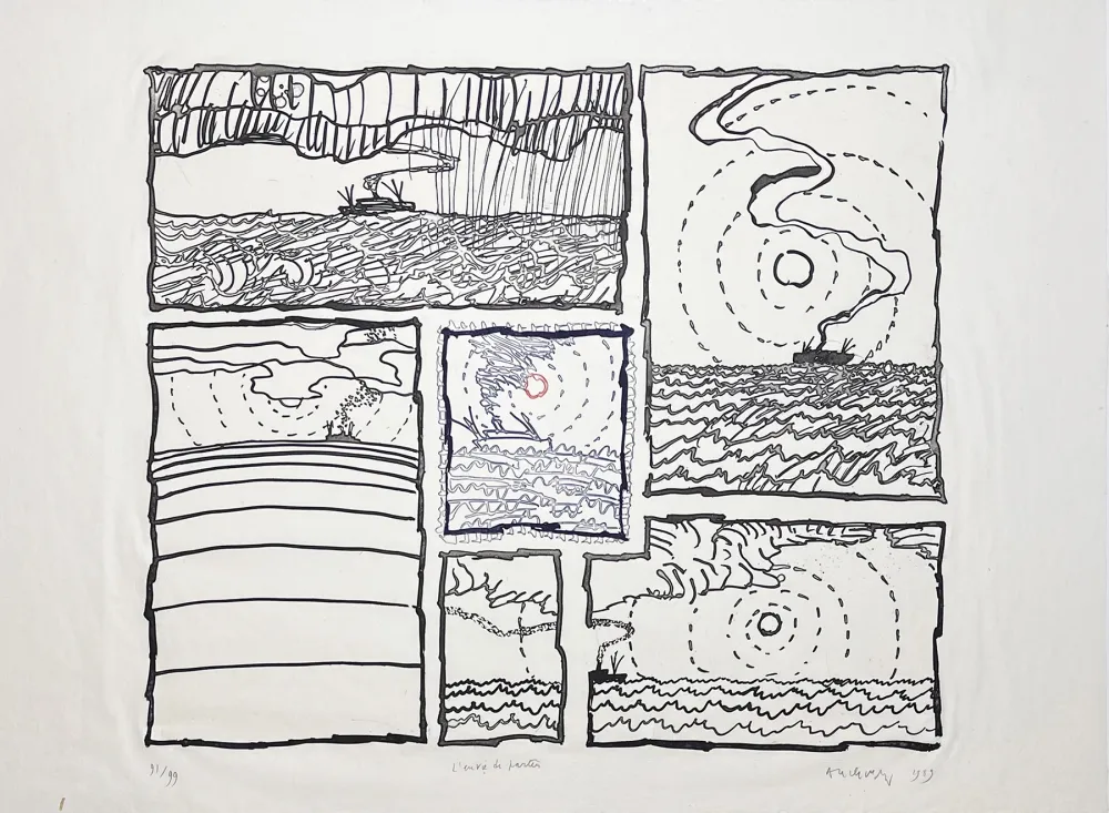 Etching Alechinsky - L'envie de partir