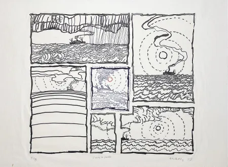 Etching Alechinsky - L'envie de partir