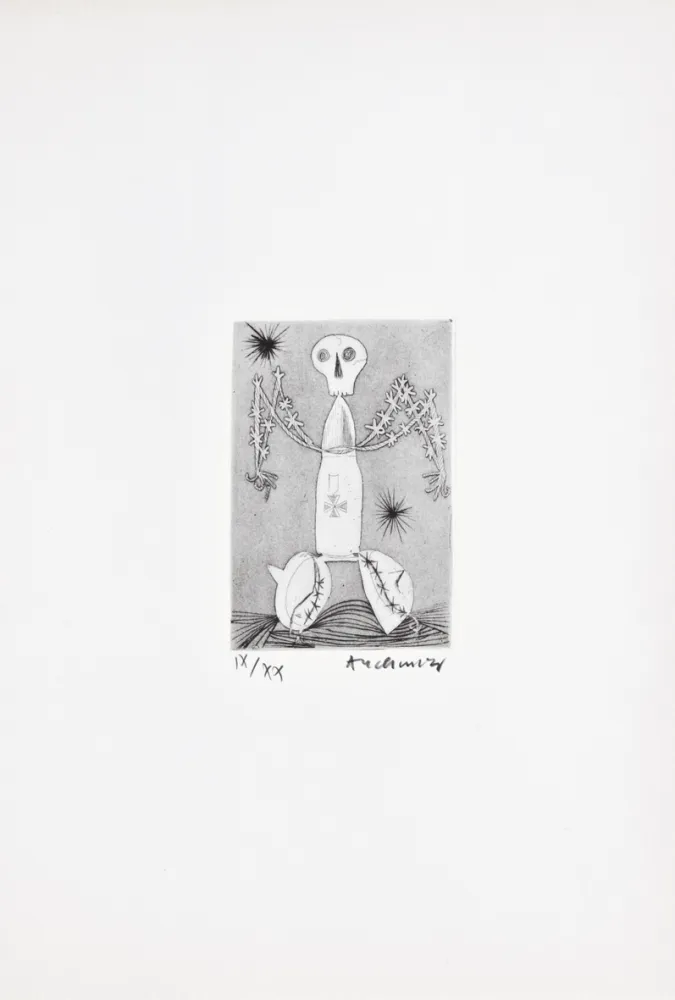 Engraving Alechinsky - Les métiers 07: Le soldat méconnu