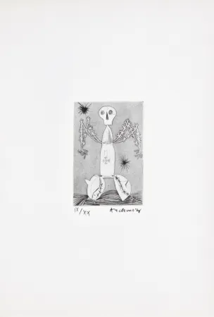 Engraving Alechinsky - Les métiers 07: Le soldat méconnu