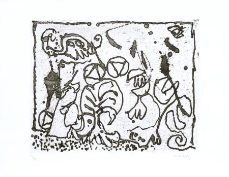 Engraving Alechinsky - Les points sans les i