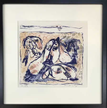 Lithograph Alechinsky - Les tireurs de langue, 1962