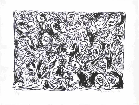 Lithograph Alechinsky - Les yeux ouverts