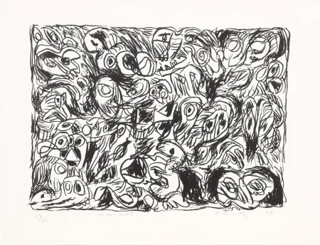 Lithograph Alechinsky - Les yeux ouverts