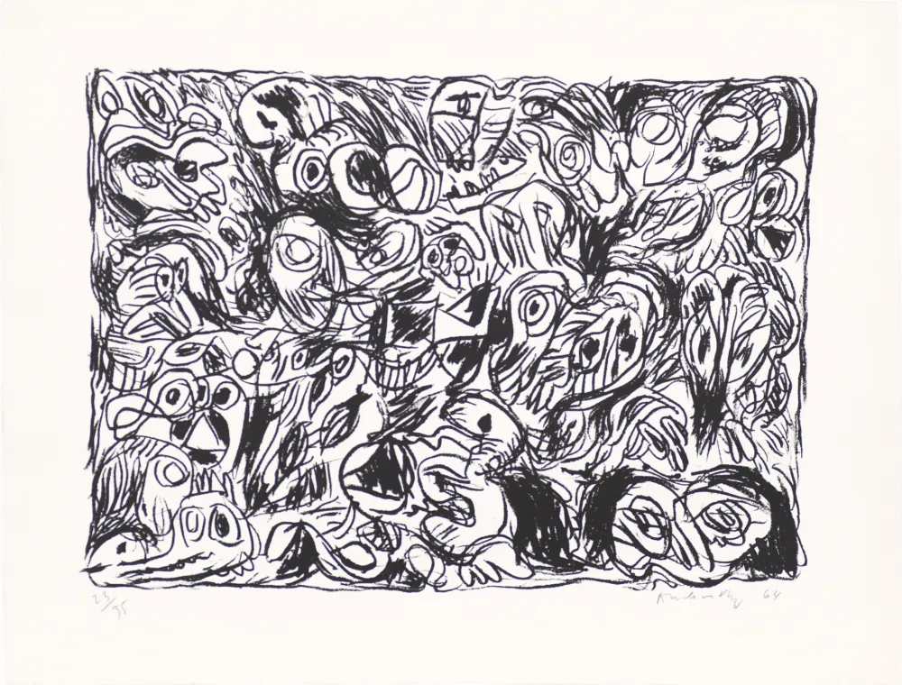 Lithograph Alechinsky - Les yeux ouverts