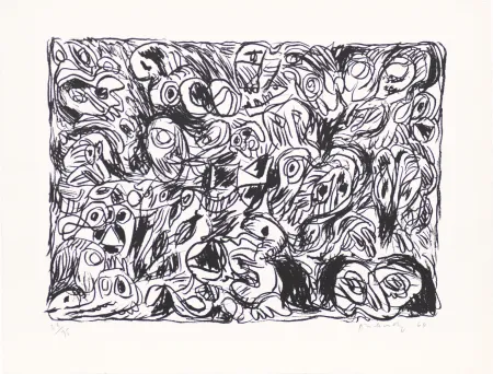 Lithograph Alechinsky - Les yeux ouverts