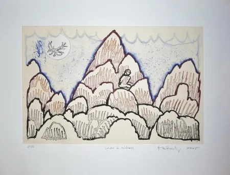 Etching Alechinsky - Lever de rideau