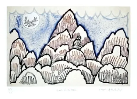 Etching Alechinsky - Lever de rideau