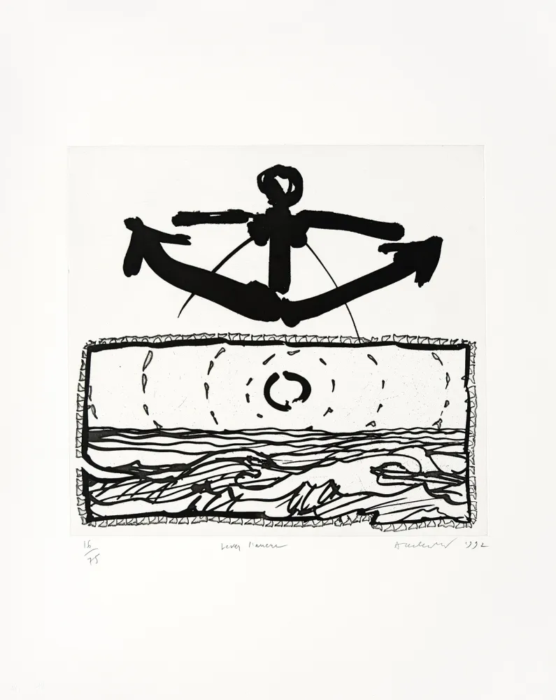 Etching Alechinsky - Lever l'ancre