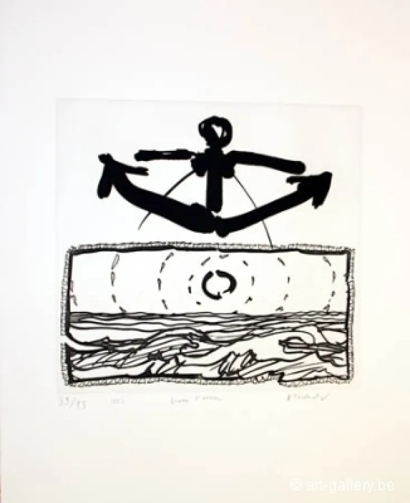 Etching Alechinsky - Lever l'ancre