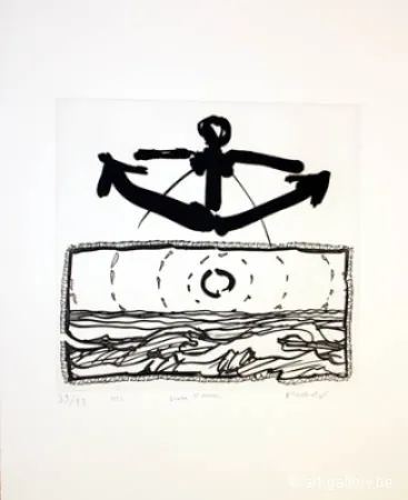 Etching Alechinsky - Lever l'ancre