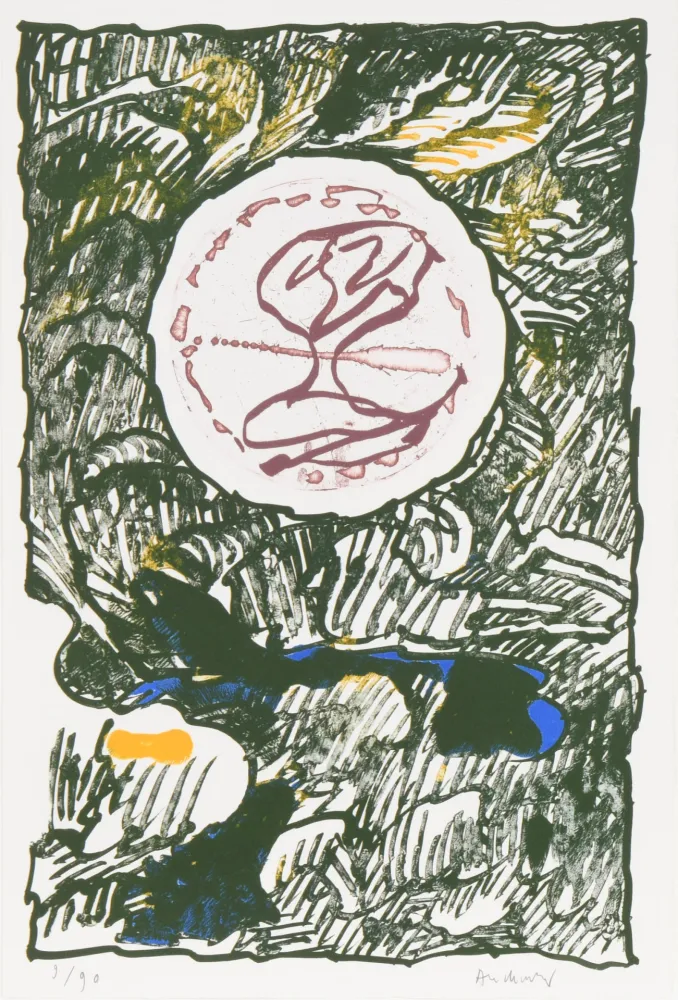 Lithograph Alechinsky - L'excédante 01