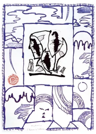 Etching And Aquatint Alechinsky - L'homme de Tollund