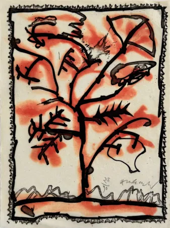 Etching And Aquatint Alechinsky - Lieu dit