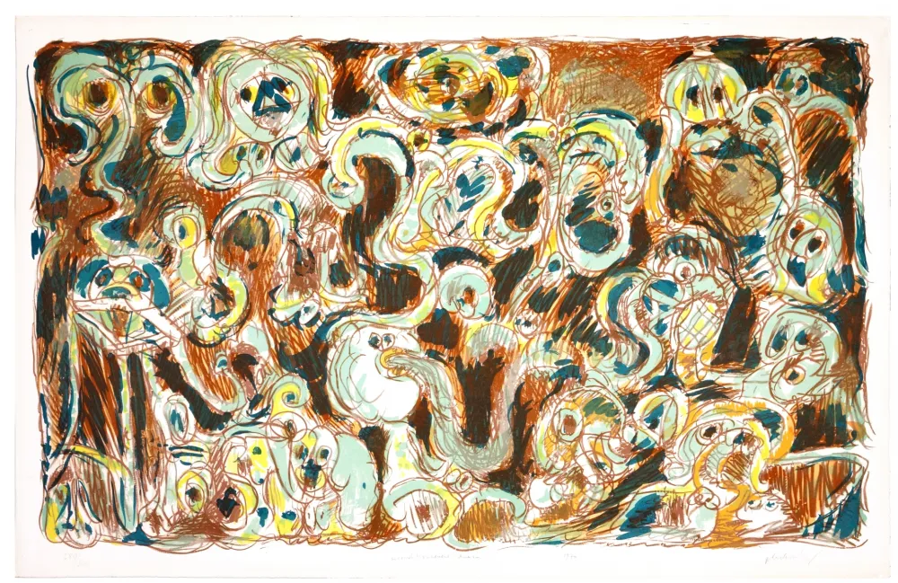 Lithograph Alechinsky - L'inconditionnement humain