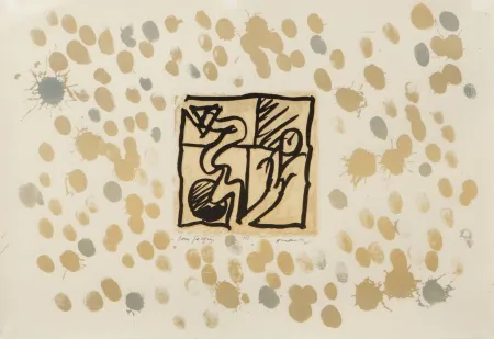 Lithograph Alechinsky - Lino-Litho, Planche IV