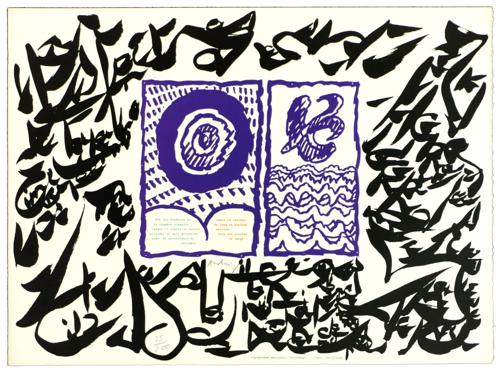 Linocut Alechinsky - Linolog I 