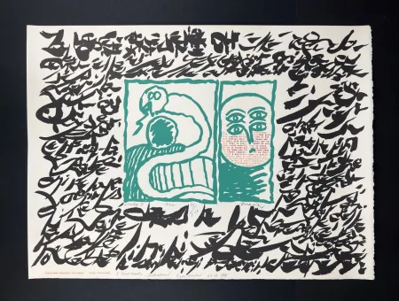 Lithograph Alechinsky - Linolog II