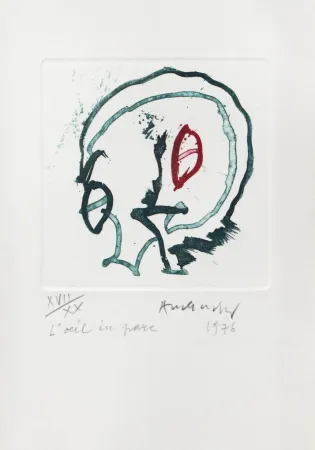 Etching Alechinsky - L'oeil du parc