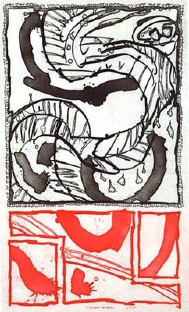 Etching Alechinsky - Logique propre