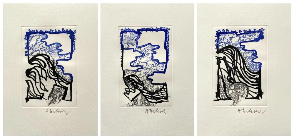 Engraving Alechinsky - '' L'Or Noir ''