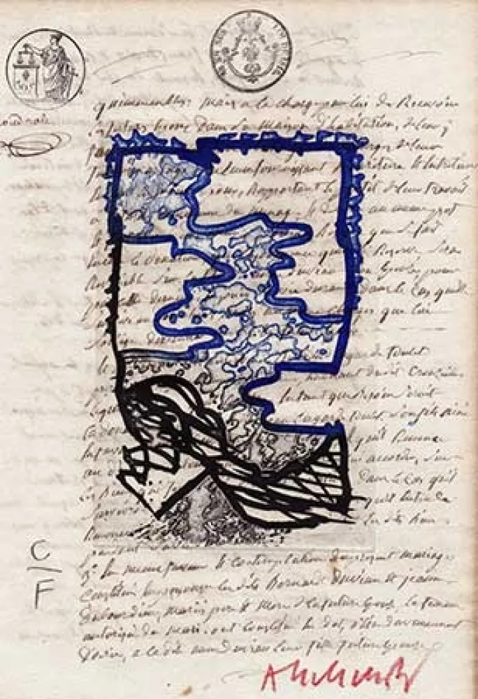 Etching Alechinsky - L'Or Noir